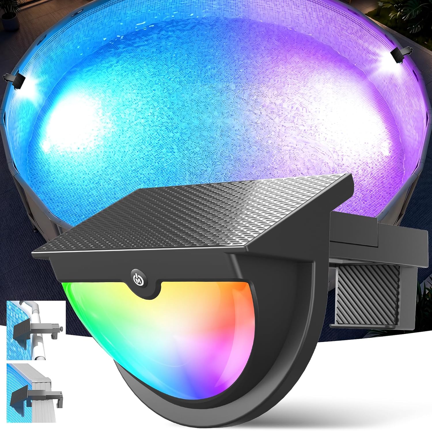 Pool Light Solar Rechargeable - Luzes Solares para Piscina Multicoloridas para