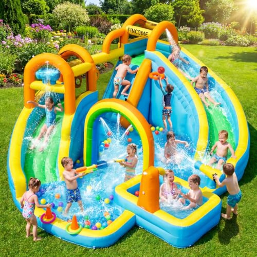 Water Slide Inflatable - Parque aquático inflável para crianças: material