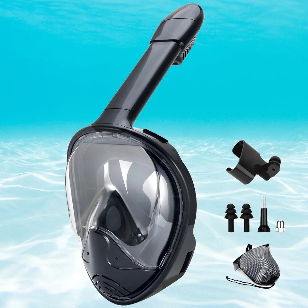 Snorkel Mask Full Face - Esnórquel subaquático rosto cheio crianças máscara