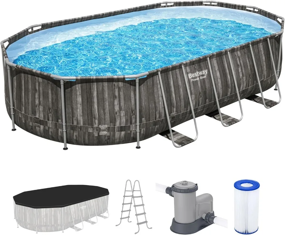Pool Ladder Above Ground - Piscina Bestway Power Steel 20' x
