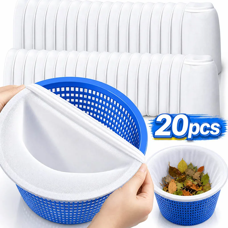 Pool Skimmer Net - Meias Filtrantes Reutilizáveis para Skimmer de