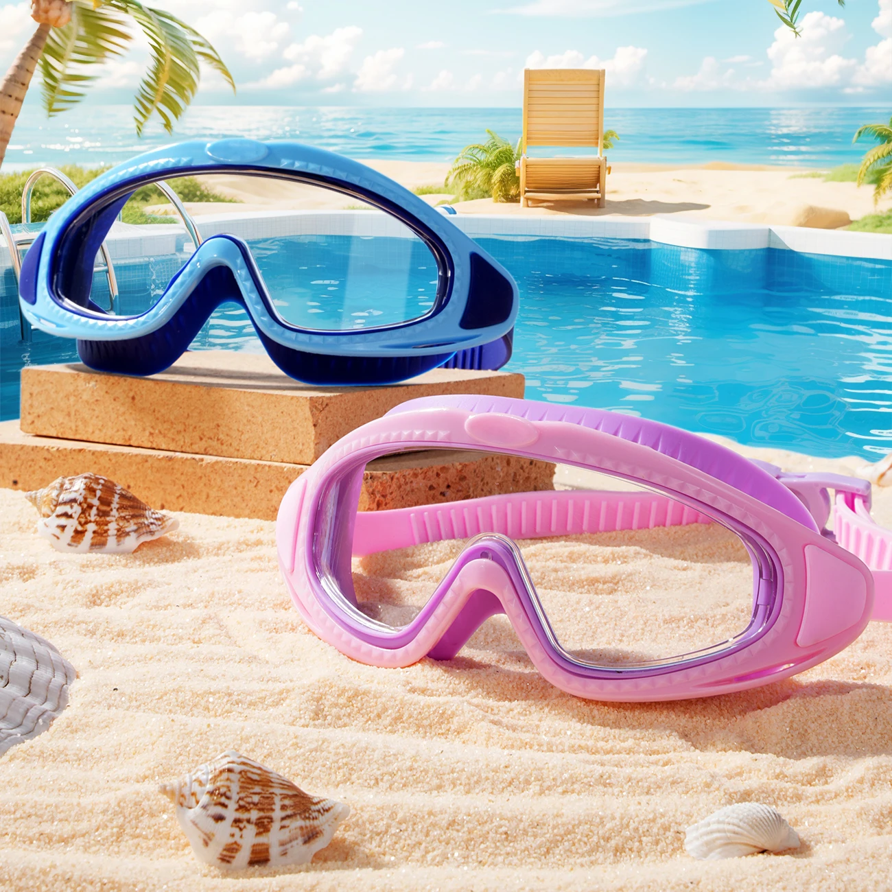 Swim Goggles Anti Fog Uv - Óculos de Natação Unissex para Adultos