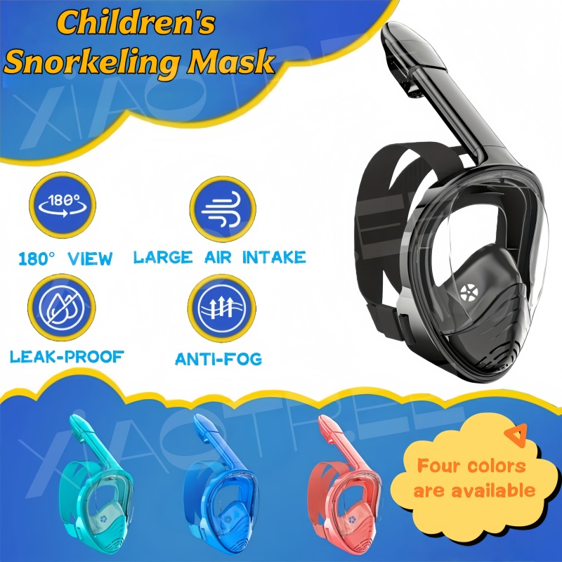 Snorkel Mask Full Face - Máscara de Snorkel Infantil com Visão