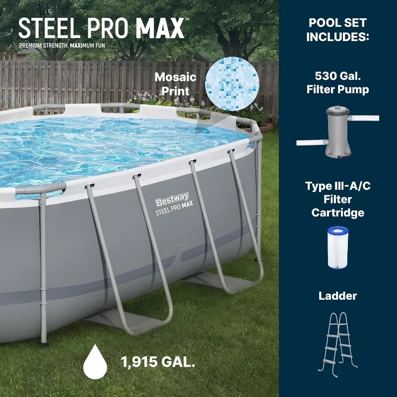 Piscina Inflável Oval Bestway  - Pool Ladder Above Ground avaliação e preço