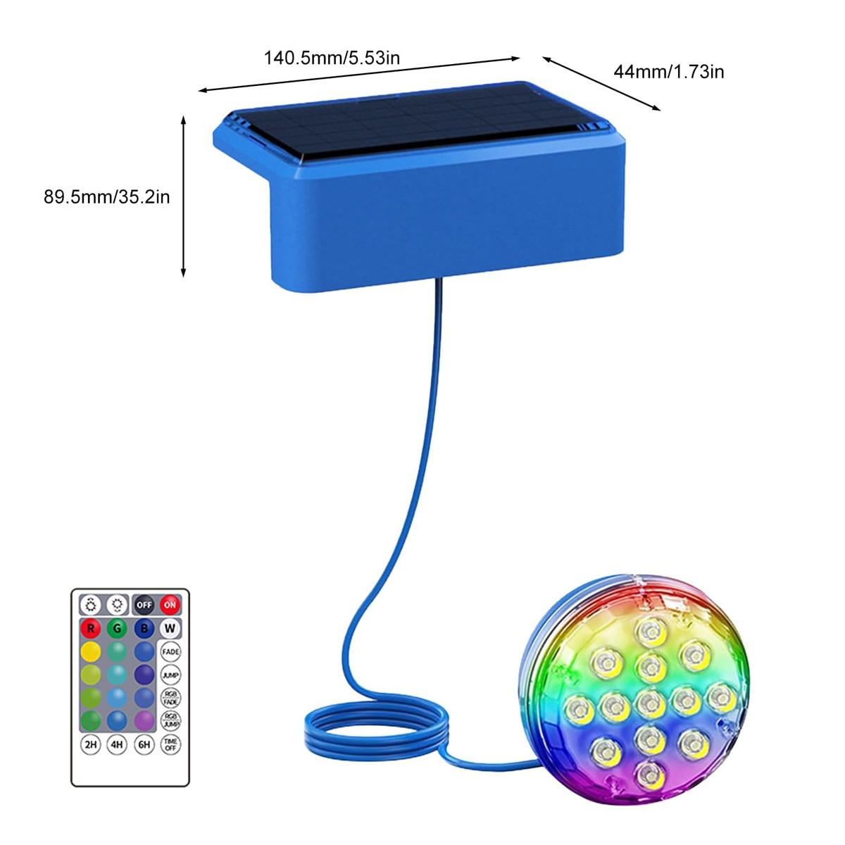 Luz Solar Subaquática para Pis - Pool Light Solar Rechargeable avaliação e preço