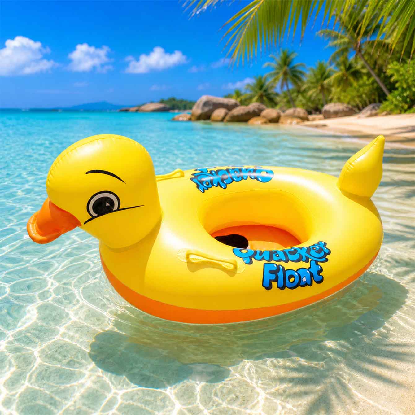 Boia Inflável de Pato com Alça - Pool Float Ring Inflatable avaliação e preço