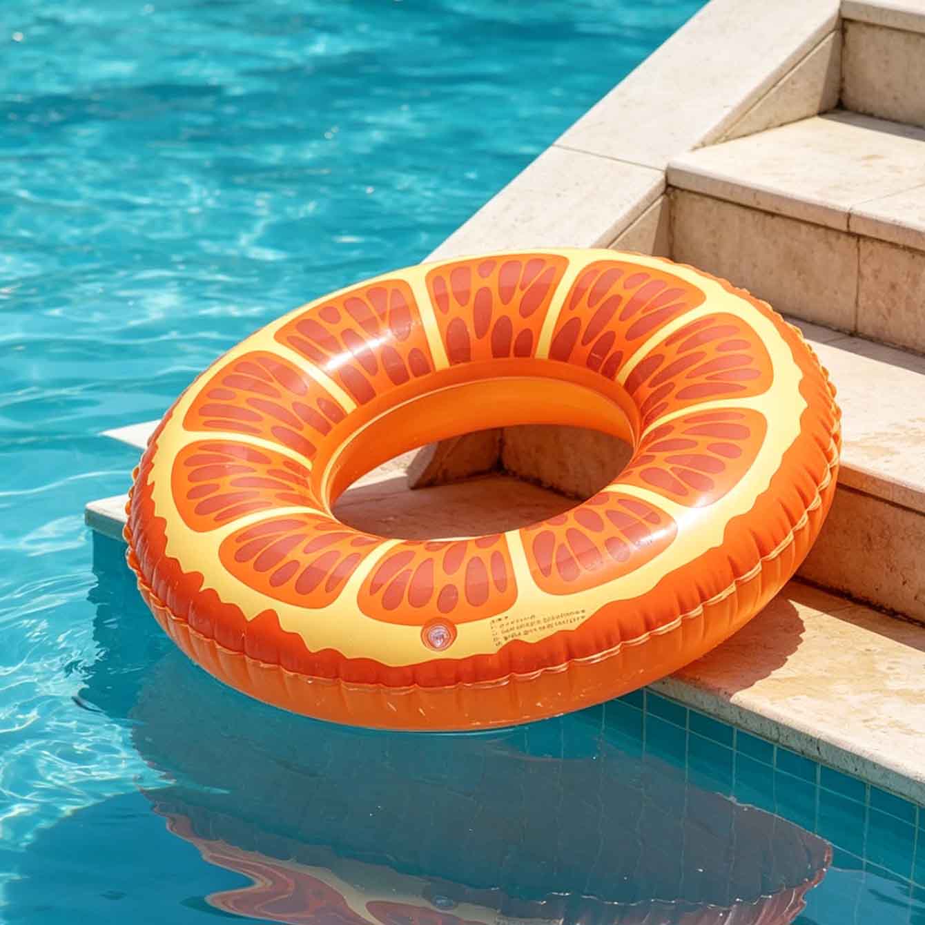 1PC Boia Inflável em Formato d - Pool Float Ring Inflatable avaliação e preço