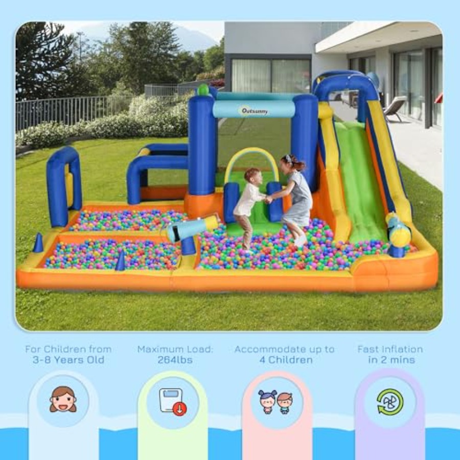 Tobogã inflável aquático 7 em  - Water Slide Inflatable avaliação e preço