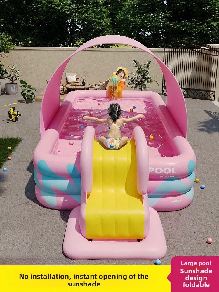 Piscina Inflável com Toldo e E - Water Slide Inflatable avaliação e preço