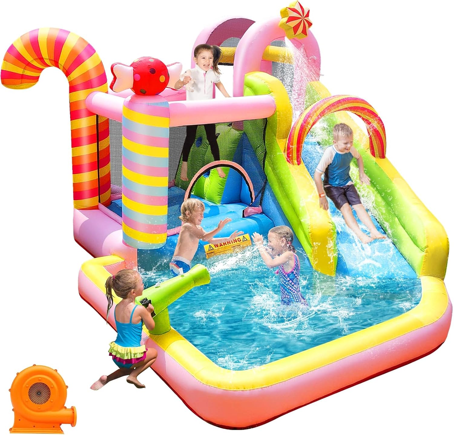 Castelo insuflável para crianç - Water Slide Inflatable avaliação e preço