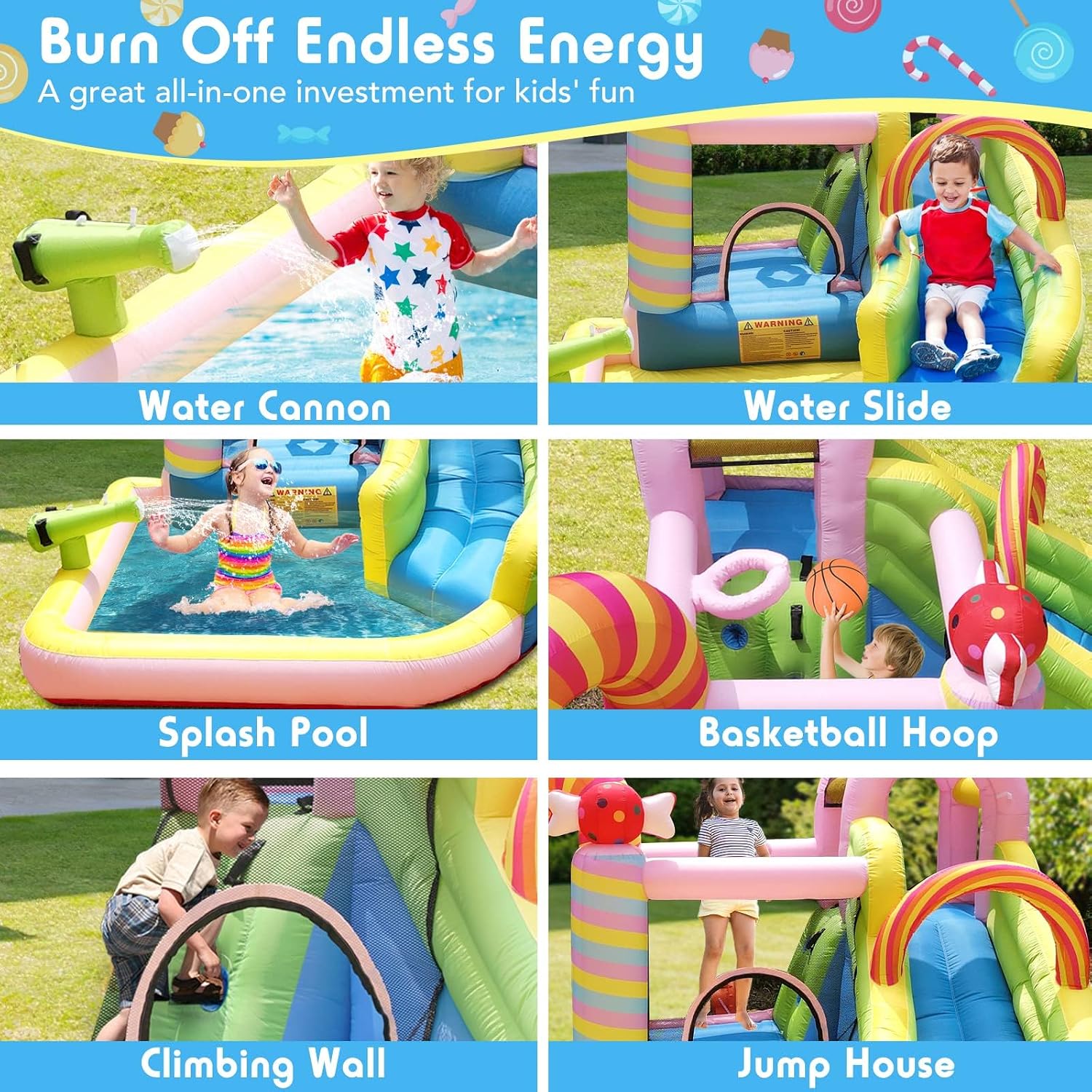 Castelo insuflável para crianç - Water Slide Inflatable avaliação e preço