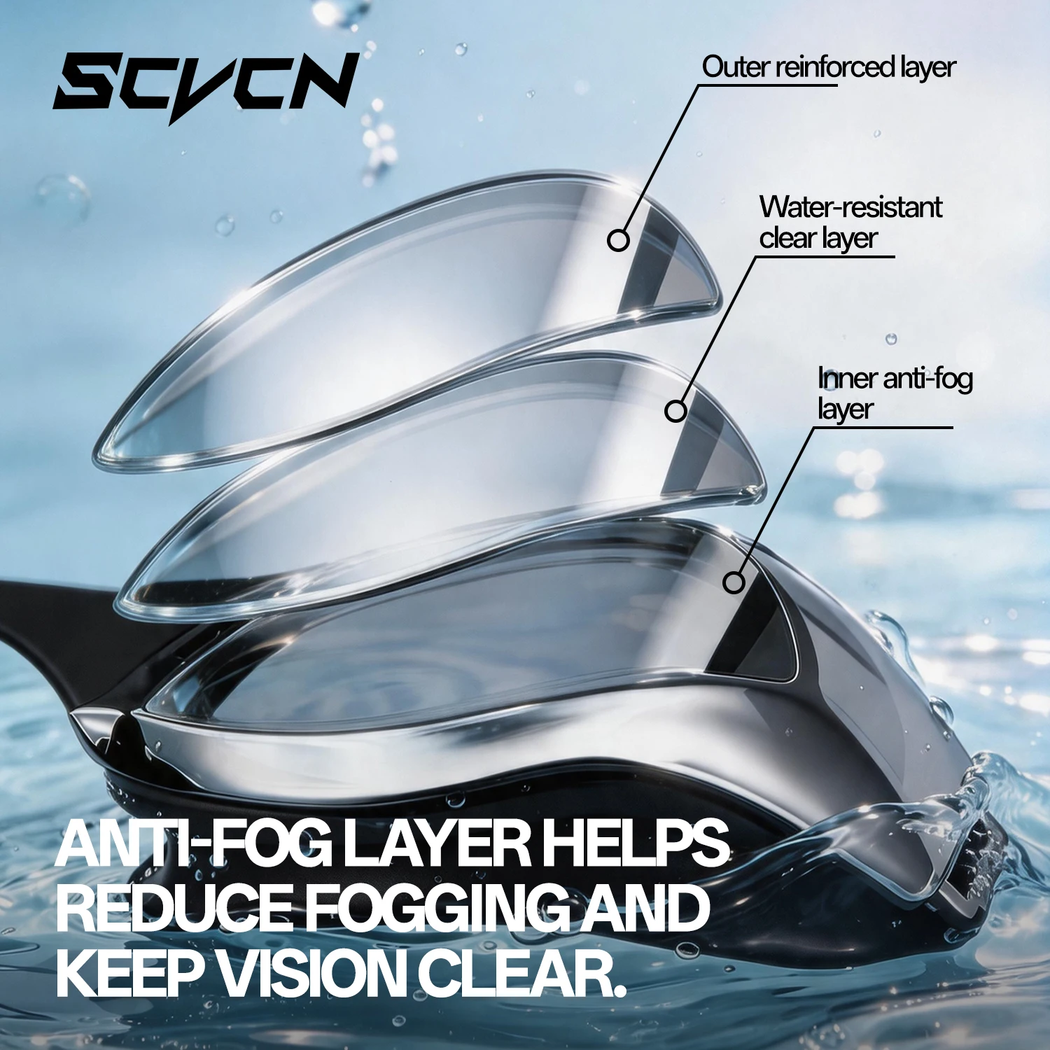 SCVCN – Novos óculos de nataçã - Swim Goggles Anti Fog Uv avaliação e preço